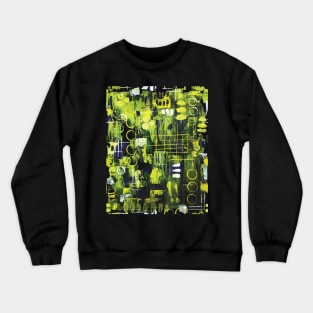 Northern Lights - Aurora Borealis Patten Black Green yellow Crewneck Sweatshirt